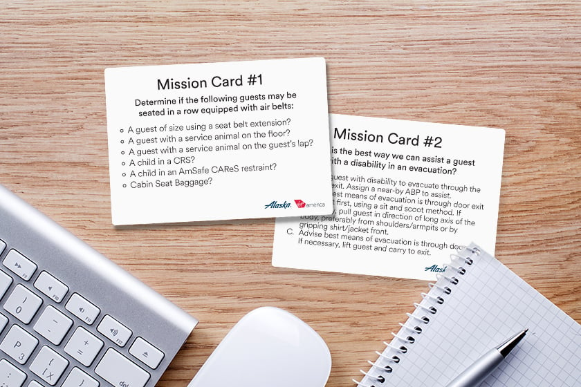 Alaska Airlines Mission Cards