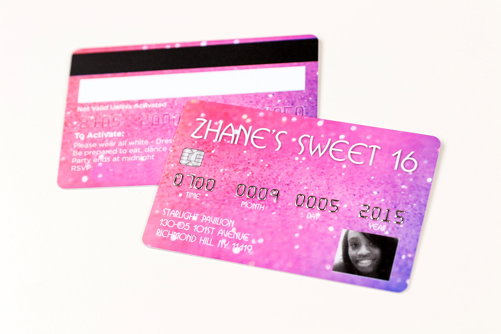 Zhane's Sweet 16 Embossed Invitation