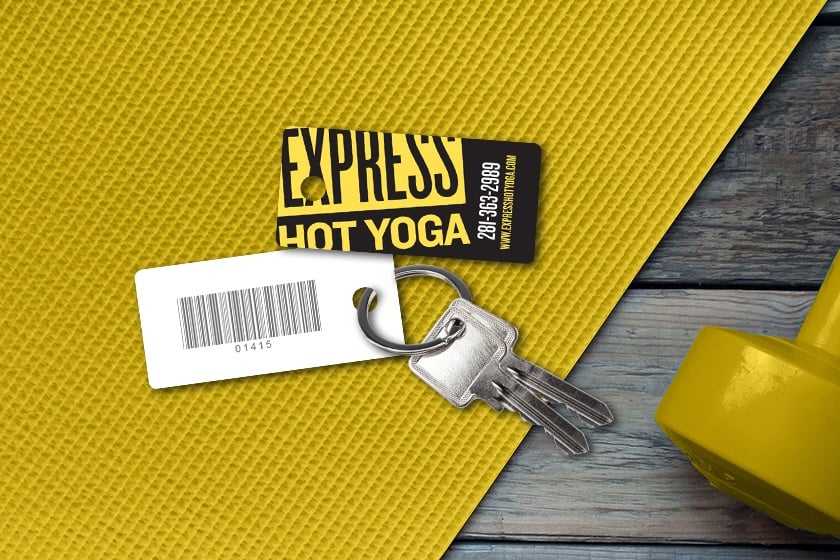 Express Hot Yoga Membership Key Tags