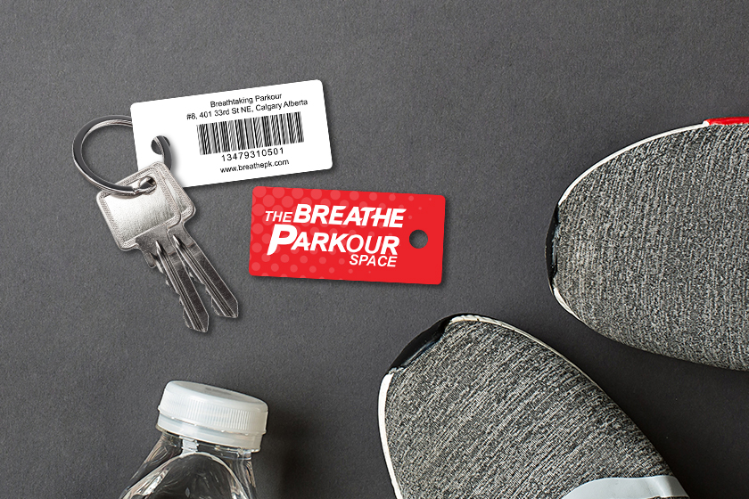 The Breathe Parkour Space Membership Key Tags