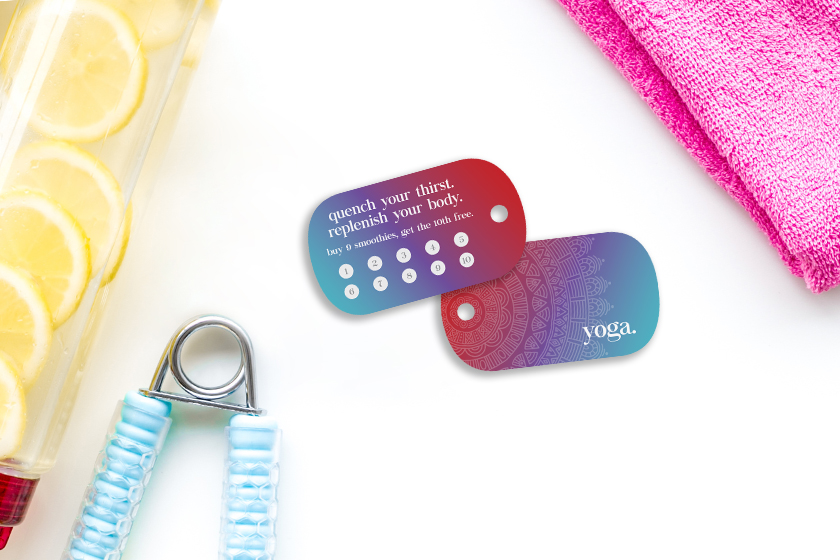 Yoga Punch Card Key Tags