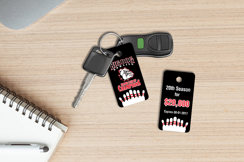 Big Dog Bowling Membership Key Tags