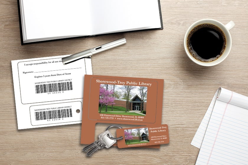 Shorewood-Troy Public Library Card and Key Tags Combo