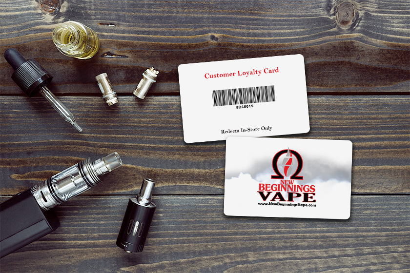 New Beginnings Vape Customer Loyalty Cards