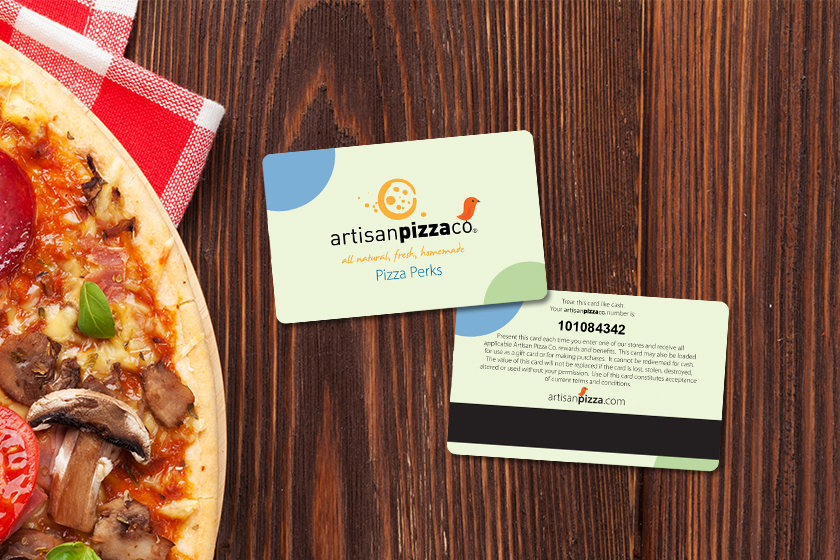 Artisan Pizza Company Pizza Perks Cards