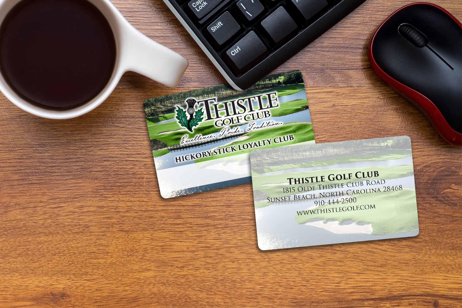 Thistle Golf Club Hickory Stick Loyalty Club Cards