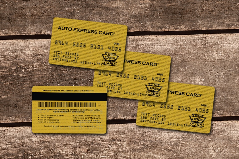 Embossed Auto Express Card