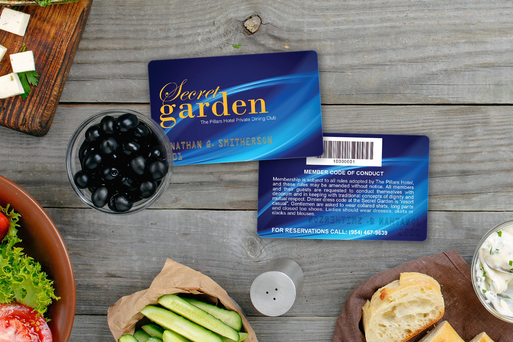 Secret Garden Dining Club Membership Card