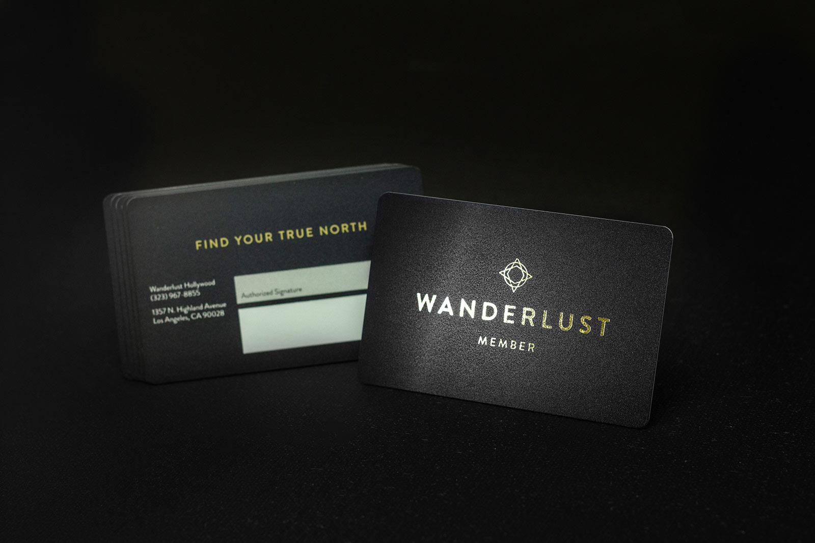 Wanderlust Gold Foil Membership Cards