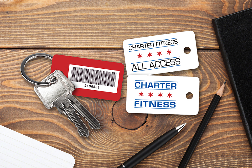 Charter Fitness All Access Membership Key Tags