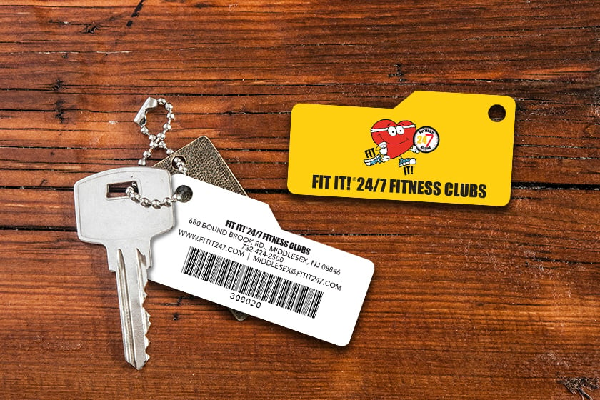 Fit It 24/7 Fitness Clubs Membership Key Tags