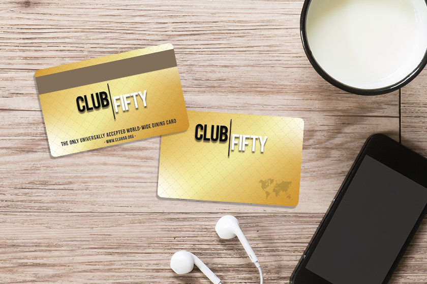 Club Fifty Membership Dining Card