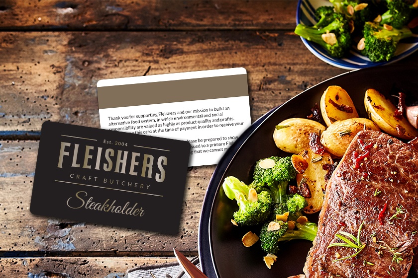 Fleishers Craft Butchery Steakholder Membership Card