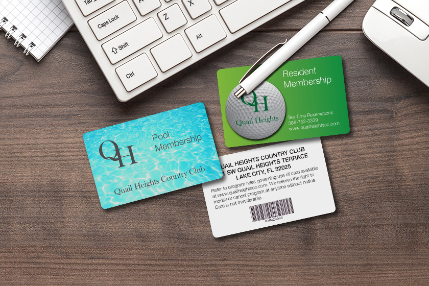 Quail Heights Country Club Resident Membership and Pool Membership Cards