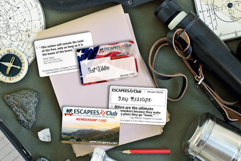 Escapees RV Club Writable Membership Card