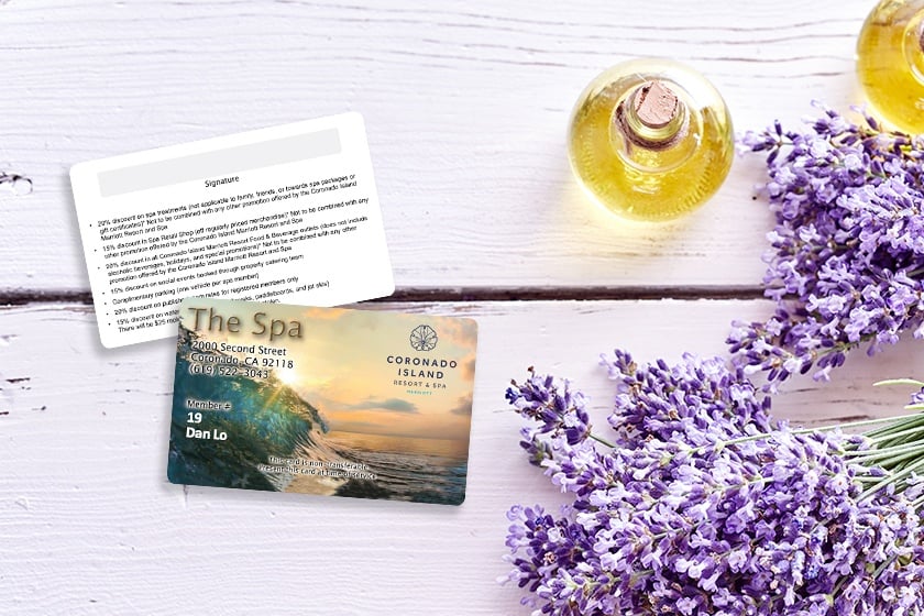 The Spa Coronado Island Membership Card