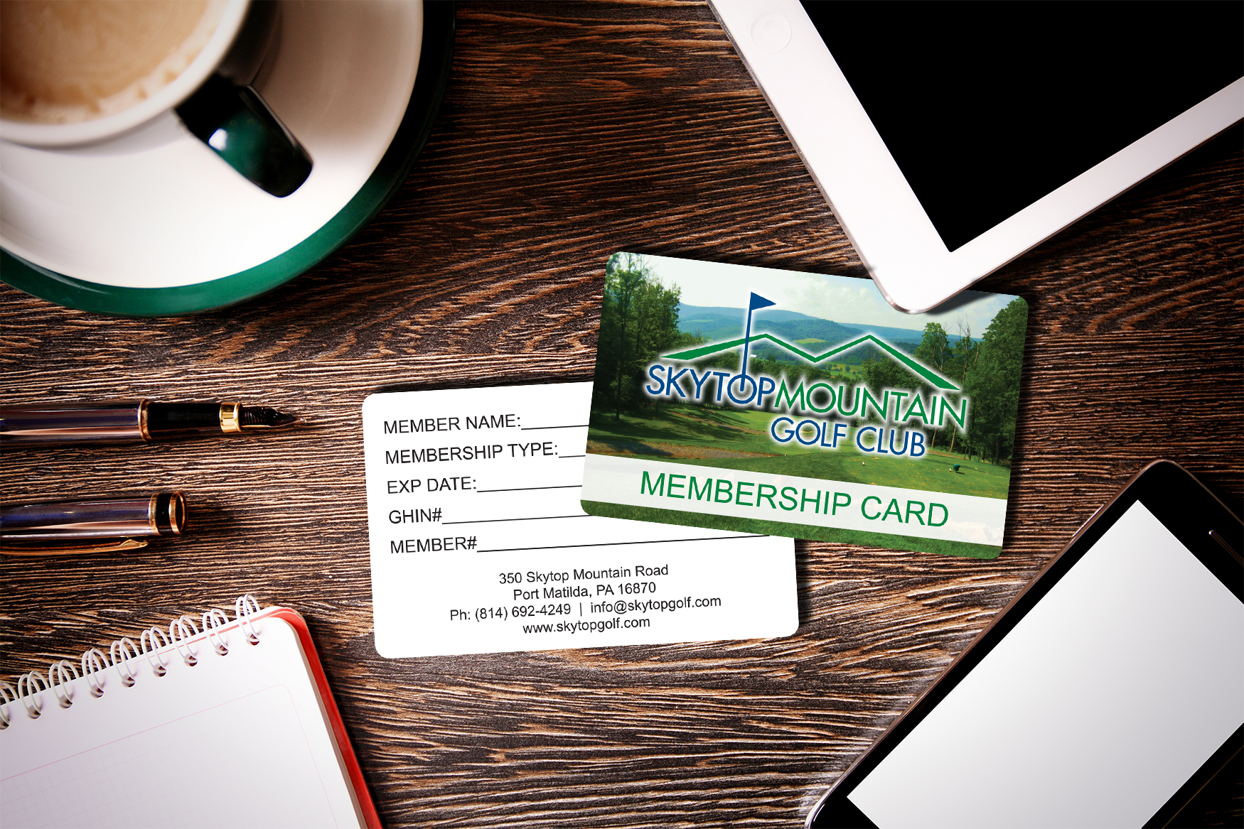 Skytop Mountain Golf Card Membership Cards