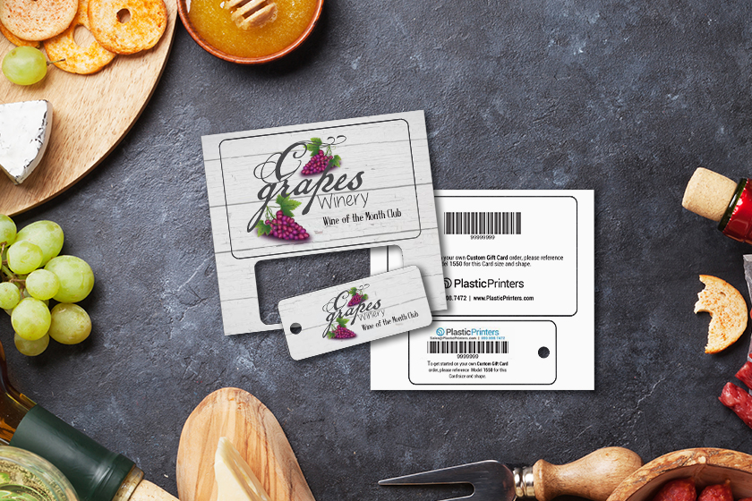 C Grapes Winery Wine of the Month Club Membership Cards