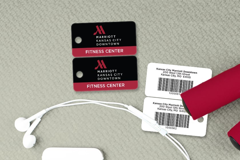 Marriott Fitness Center Membership Key Tags