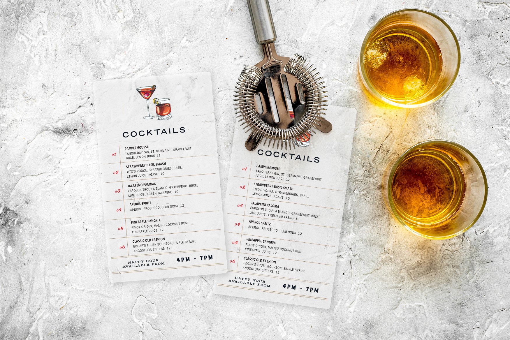 Cocktail Menus