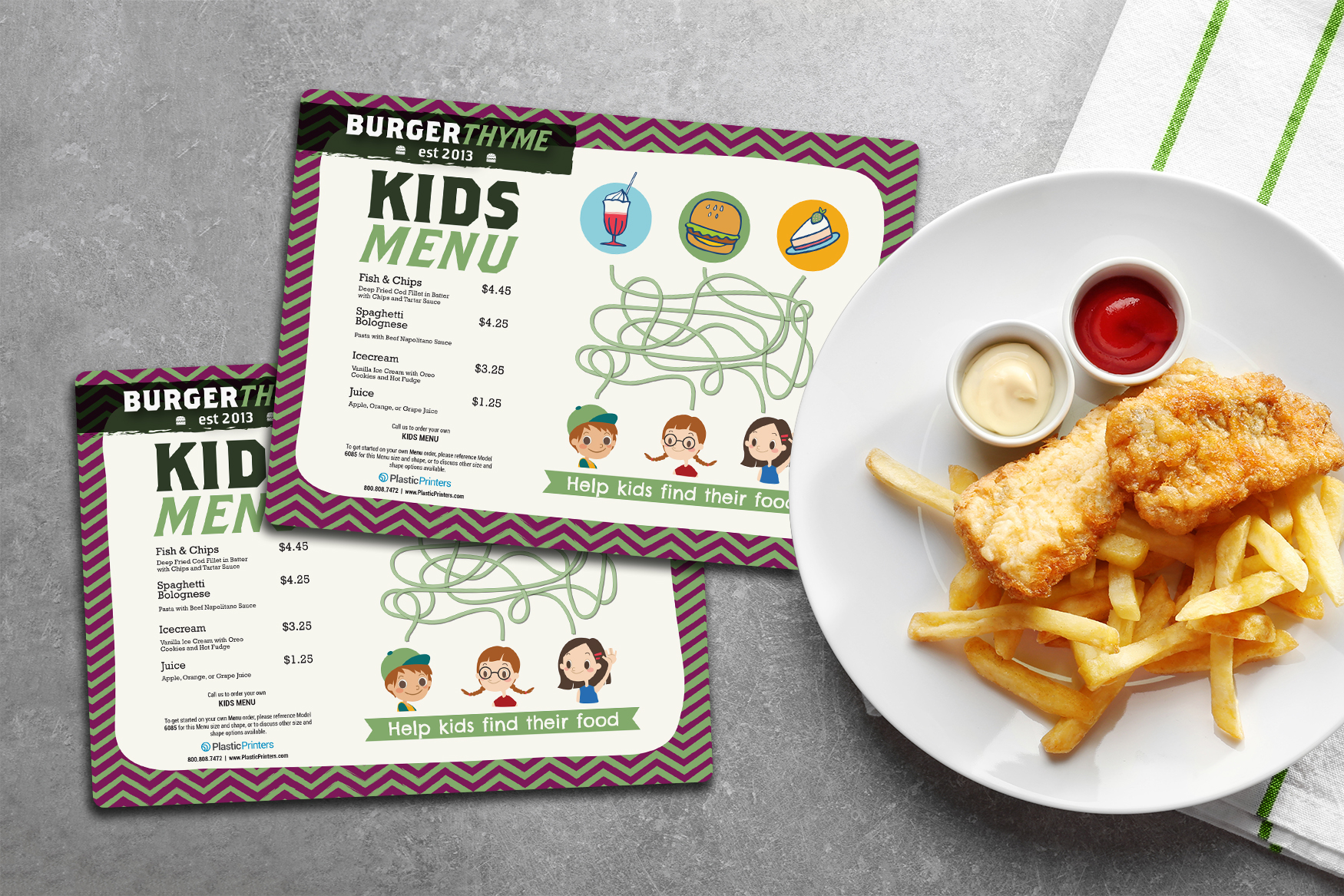 Burger Thyme Kids Menu