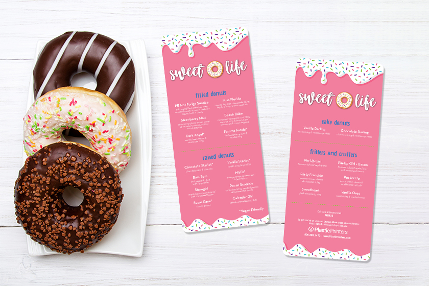 Sweet Life Donut Shop Menu