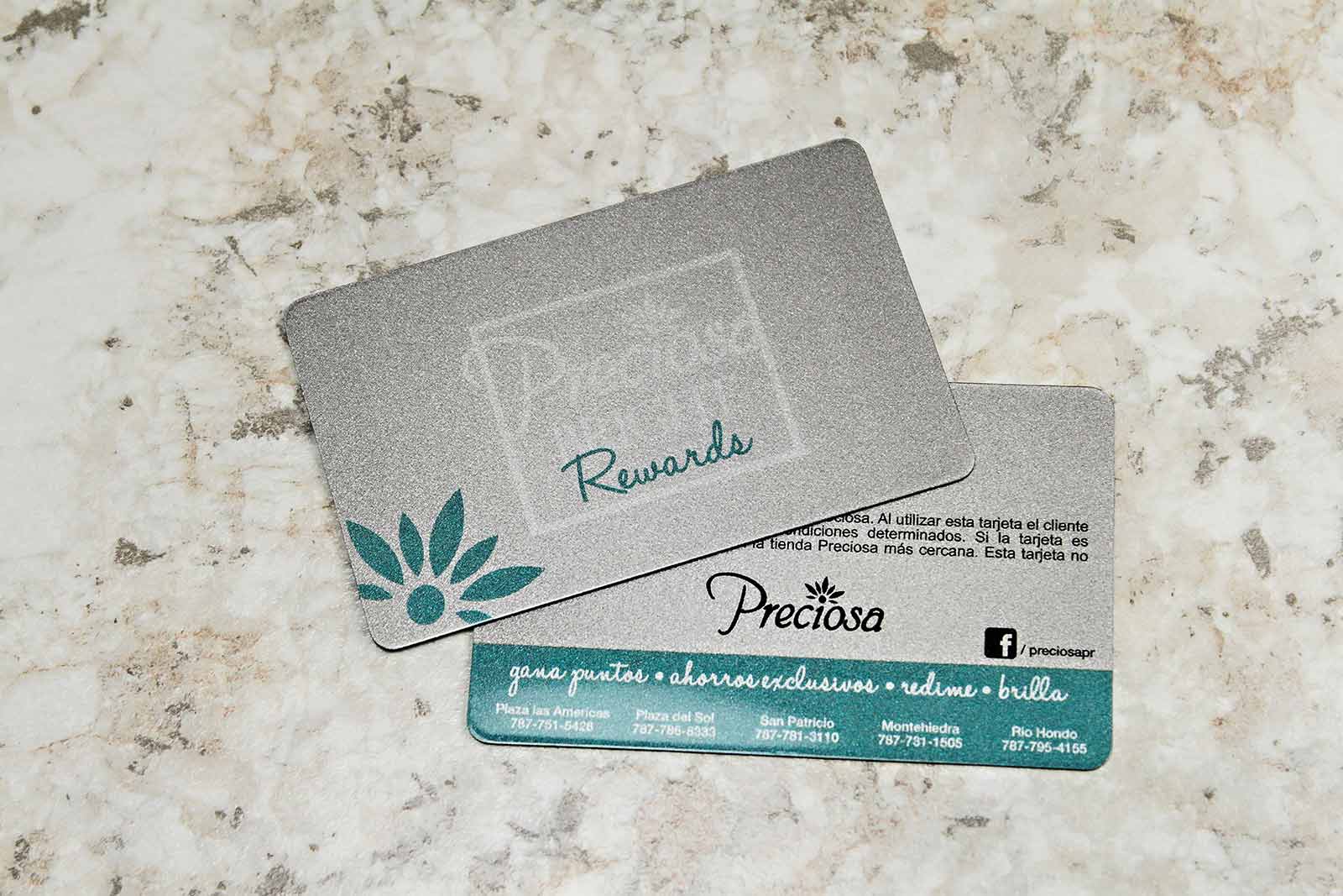 Preciosa Perfume Rewards Cards