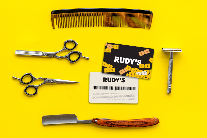 Rudy's Barbershop Promotional Cards