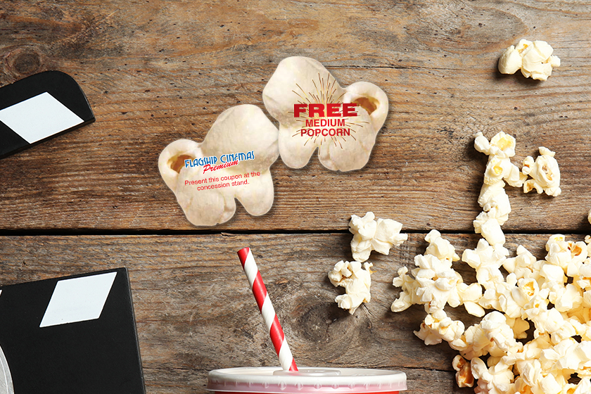 Flagship Cinemas Popcorn Promo Cards