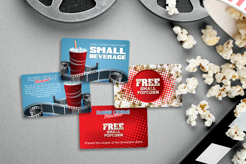 Flagship Cinemas Premium Complimentary Promotional Cards