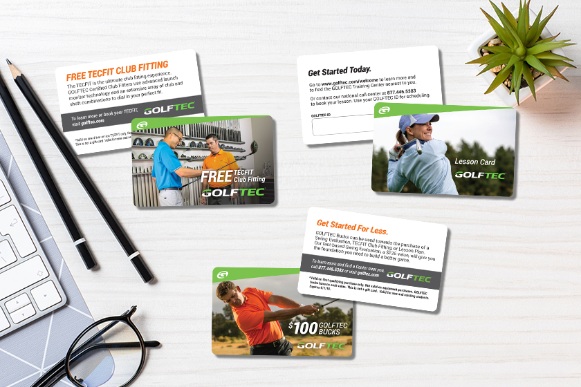 Golftec Promotional Cards