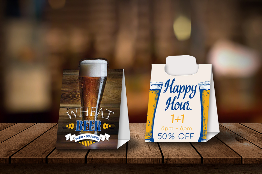 Wheat Beer Happy Hour Table Tents