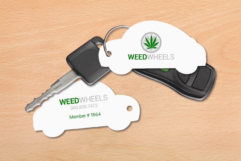 Weed Wheels Car Shaped Business Cards