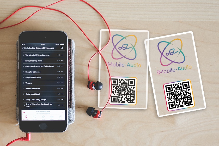 Clear Transparent Business Cards with QR Code