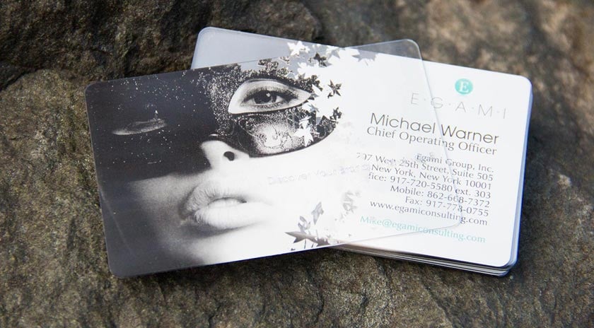 Clear Plastic Business Cards