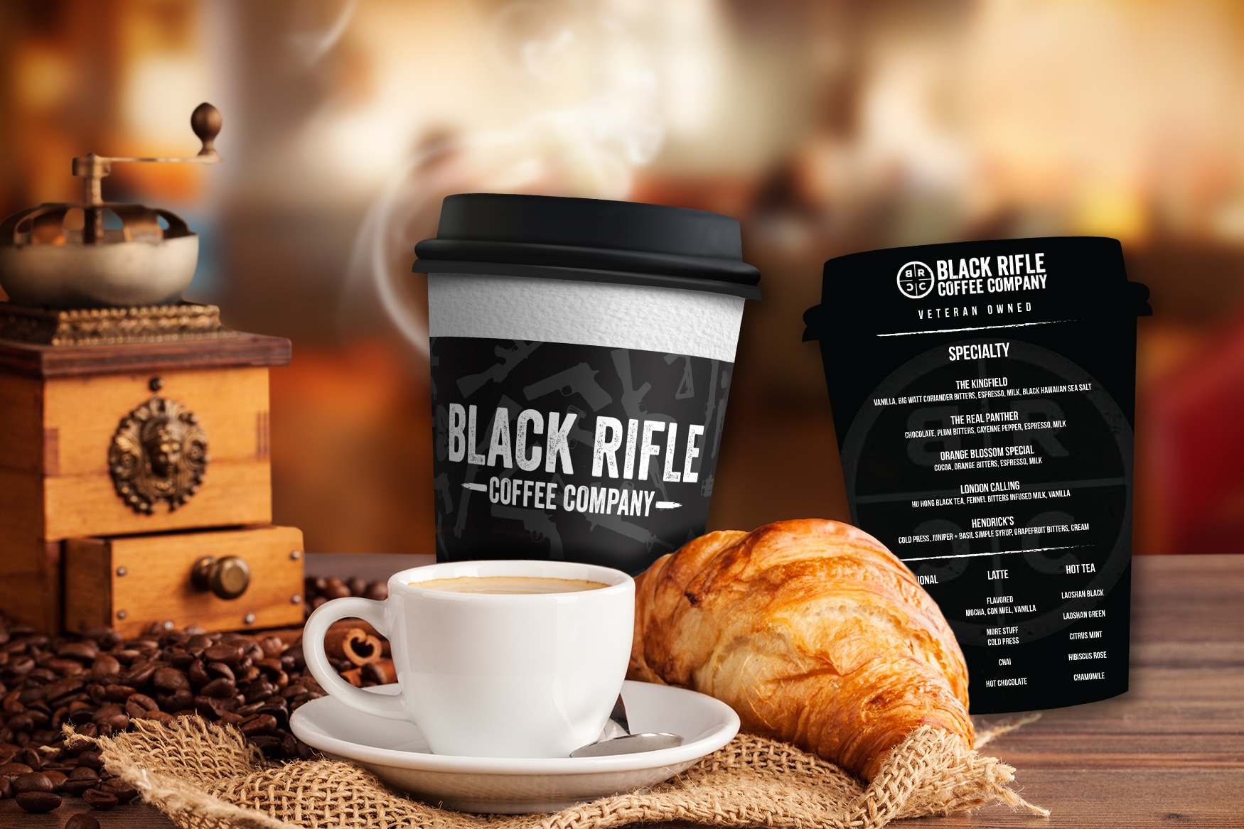 Black Rifle Coffee Company Custom Die Cut Menu