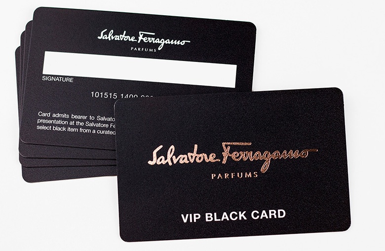 Retail VIP Black Cards With Signature Panel